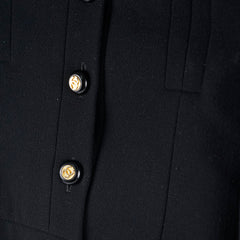 Chanel Wool Suit Jacket and Skirt Set Black