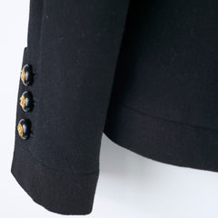 Chanel Wool Suit Jacket and Skirt Set Black