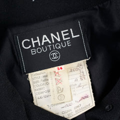 Chanel Wool Suit Jacket and Skirt Set Black