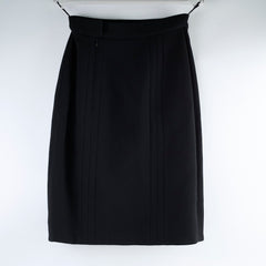 Chanel Wool Suit Jacket and Skirt Set Black