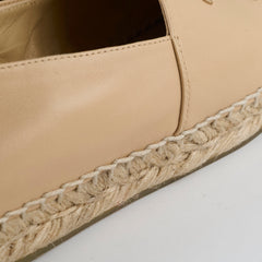 Chanel Espadrilles Beige Black Size 39