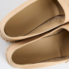 Chanel Espadrilles Beige Black Size 39