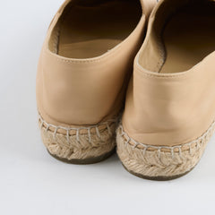 Chanel Espadrilles Beige Black Size 39
