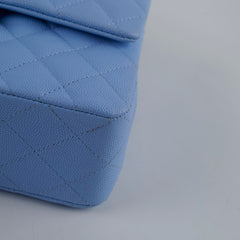Chanel Small Classic Flap Caviar 23P SkyBlue (Microchipped)