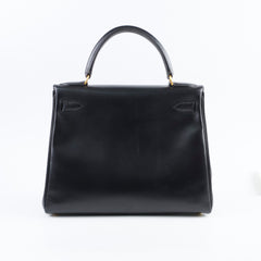 Hermes Vintage Kelly 28 Box Noir GHW1998