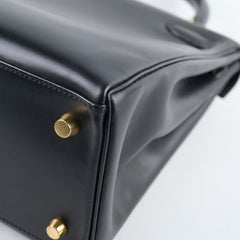 Hermes Vintage Kelly 28 Box Noir GHW1998