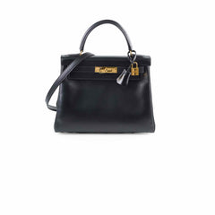 Hermes Vintage Kelly 28 Box Noir GHW1998