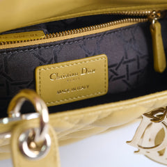 Christian Dior Small Lady Dior ABC Mustard