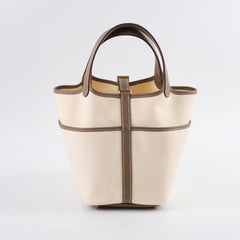 Hermes 18 Cargo Picotin Ecru/Etoupe  W Stamp