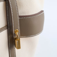 Hermes 18 Cargo Picotin Ecru/Etoupe  W Stamp