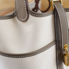 Hermes 18 Cargo Picotin Ecru/Etoupe  W Stamp