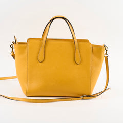 Gucci Swing Leather Tote Yellow