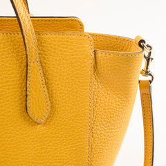 Gucci Swing Leather Tote Yellow