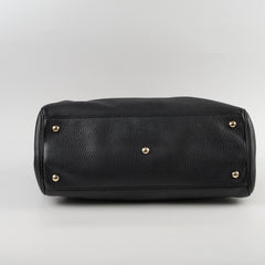 Gucci Bamboo Leather Shopper Tote Black