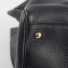 Gucci Bamboo Leather Shopper Tote Black