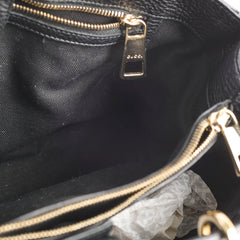 Gucci Bamboo Leather Shopper Tote Black