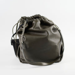 Saint Laurent Bucket Shoulder Bag Olive Green/Grey