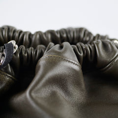 Saint Laurent Bucket Shoulder Bag Olive Green/Grey