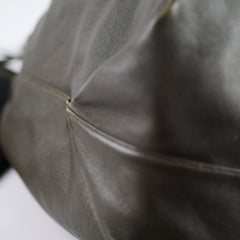 Saint Laurent Bucket Shoulder Bag Olive Green/Grey