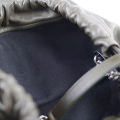 Saint Laurent Bucket Shoulder Bag Olive Green/Grey