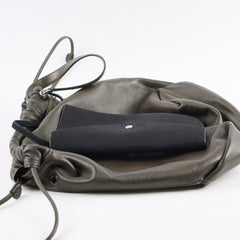 Saint Laurent Bucket Shoulder Bag Olive Green/Grey