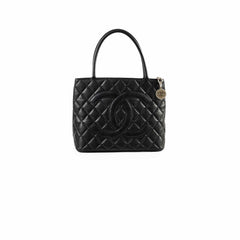 Chanel Caviar Medallion Tote Black