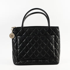 Chanel Caviar Medallion Tote Black