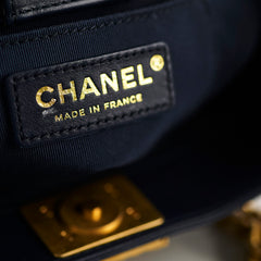 Chanel Boy 20B Lambskin Bucket Bag Navy 30 Series