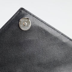 Saint Laurent Envelope Medium Quilted Grain Black