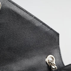 Saint Laurent Envelope Medium Quilted Grain Black