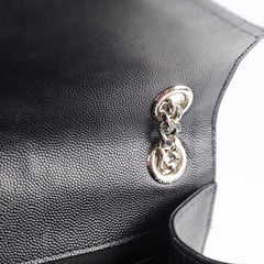 Saint Laurent Envelope Medium Quilted Grain Black