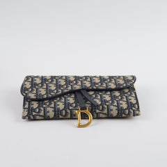 Christian Dior Oblique Saddle Wallet on Chain WOC