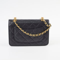 Chanel Seasonal Top Handle Wallet On Chain Caviar Black 2022