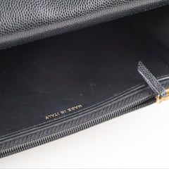 Chanel Seasonal Top Handle Wallet On Chain Caviar Black 2022