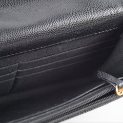 Chanel Seasonal Top Handle Wallet On Chain Caviar Black 2022