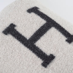 Hermes Avalon Blanket Noir/Grey Wool/Cashmere
