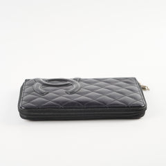 Chanel Cambon Long Wallet Lambskin Black