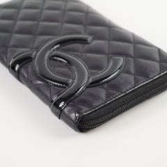 Chanel Cambon Long Wallet Lambskin Black