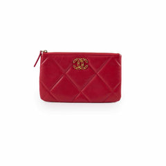 Chanel 19 Pouch Red Lambskin