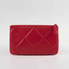 Chanel 19 Pouch Red Lambskin