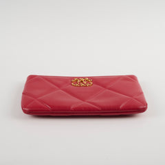 Chanel 19 Pouch Red Lambskin