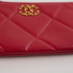 Chanel 19 Pouch Red Lambskin