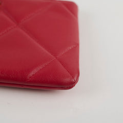 Chanel 19 Pouch Red Lambskin