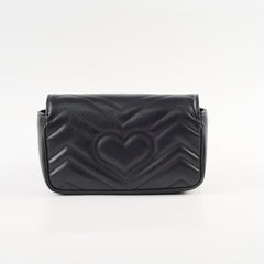 Gucci GG Supermini Marmont Crossbody Bag Black