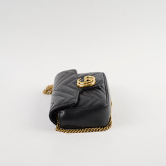 Gucci GG Supermini Marmont Crossbody Bag Black