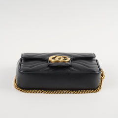 Gucci GG Supermini Marmont Crossbody Bag Black