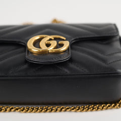 Gucci GG Supermini Marmont Crossbody Bag Black