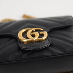 Gucci GG Supermini Marmont Crossbody Bag Black