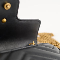 Gucci GG Supermini Marmont Crossbody Bag Black