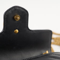 Gucci GG Supermini Marmont Crossbody Bag Black